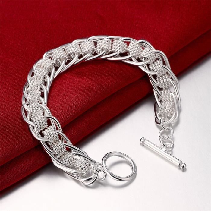 Bracelet à Breloques Pour Femme En Argent Sterling 925 - Motif Chat