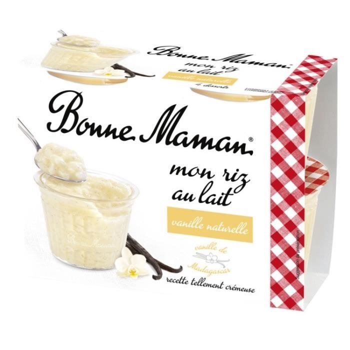 Riz Lait Vanille 4 X 100 G Bonne Maman Achat Vente Creme