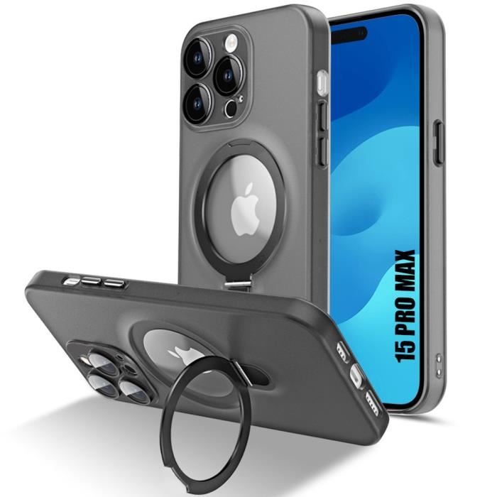 Coque Silicone pour iPhone 15 Pro Max avec Anneau Magnétique Protection  Transparente - Cdiscount Téléphonie