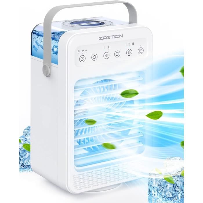 Climatiseur Portable USB Mini Brume Fraîche Refroidisseur d'Air 5 en 1 Ventilateur Humidificateur Mobile Sans Évacuation 800ML Air Cooler Fan Écologique et Silencieux Climatiseur Portable USB Mini Brume Fraîche Refroidisseur d'Air 5 en 1 Ventilateur Humidificateur Mobile Sans Évacuation 800ML Air Cooler Fan Écologique et Silencieux