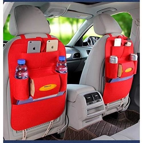Organisateur Arrière De Siège Voiture - En Cuir Synthétique, Poches Multiples, Support Tablette - Pour Enfants, Animaux