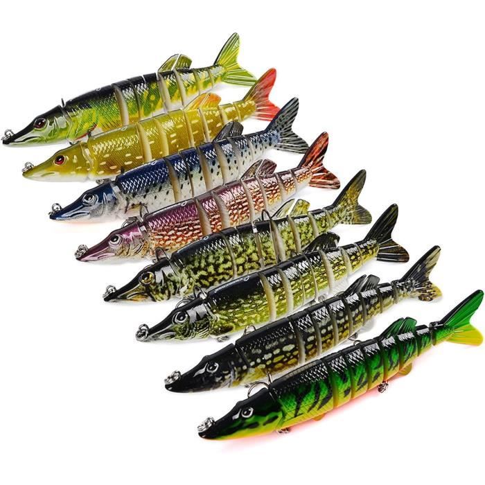Leurre Jerkbait Minnow 12 Cm / 13 G - Pour Brochet, Sandre, Perche - Pêche Mer Et Eau Douce - Nage Agressive