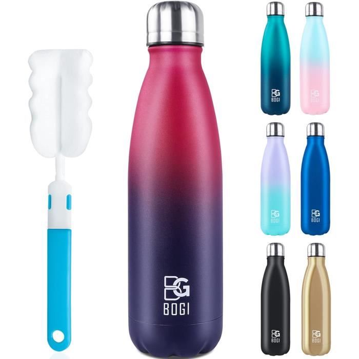 17Oz Insulated Water Bottle Double Wall Vacuum Stainless Steel Bottle ...