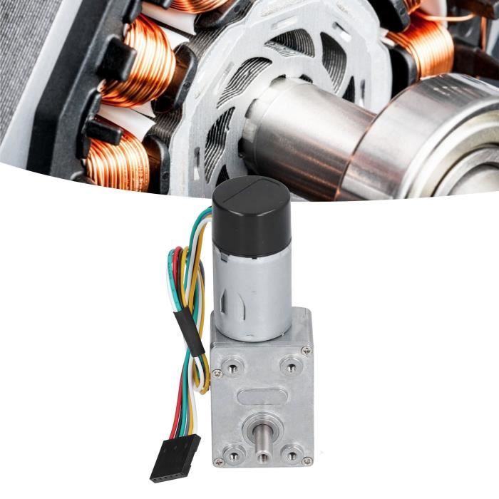 Ensemble de Moteurs d'encodeur CW CCW, Transmission Mécanique, Moteurs à Engrenages DC avec Roue de Support pour Voiture d'équilibre, DC 12V, 1000 Tr/min (12RPM Ensemble de Moteurs d'encodeur CW CCW, Transmission Mécanique, Moteurs à Engrenages DC avec Roue de Support pour Voiture d'équilibre, DC 12V, 1000 Tr/min (12RPM