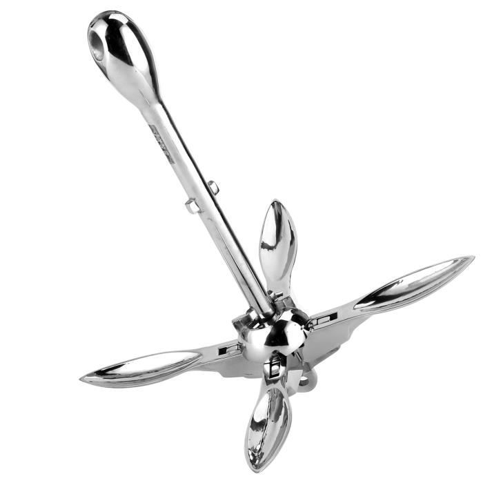 YOSOO Ancre de bateau Ancre Marine Pliable 4 Fluke 3.5lb Rouge pour