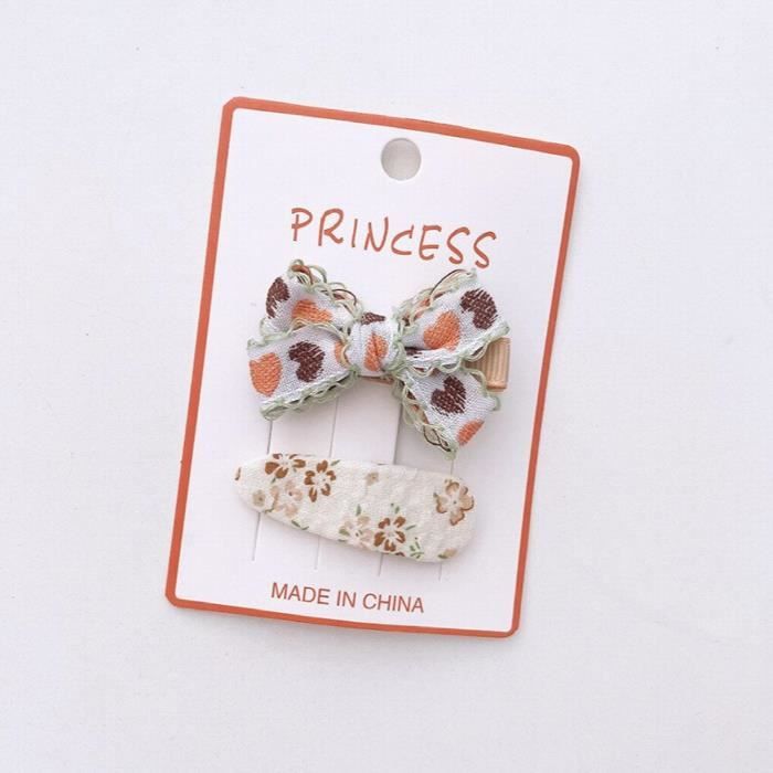 Jollybows - 20 Barrettes à Cheveux Fille - Pinces Crocodile Avec Nœuds - 10 Couleurs - 5 Cm - Pour Enfants