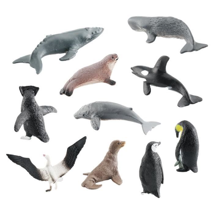 Mini jouets d'animaux marins sous-marins – Figurines réalistes de créatures marines en plastique pour jeu éducatif et plaisir en piscine – Ensemble