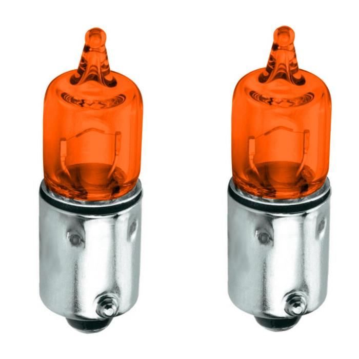 cyclingcolors 2x ampoule 12V 10W BA9S orange angel eyes voiture moto scooter phare