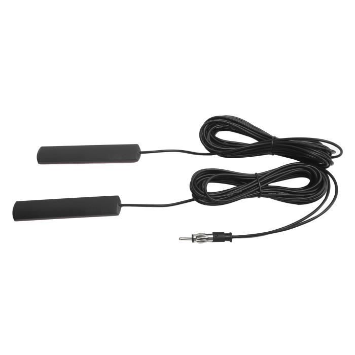 Antenne Radio Voiture , Avec Montage Adhésif Sur Pare Brise, Connecteur Adaptateur Antenne Autoradio