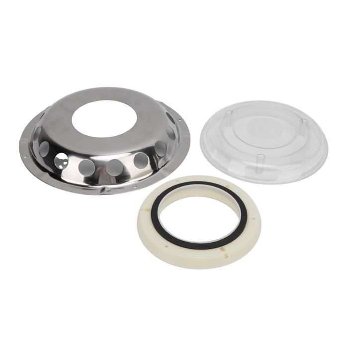 Fenêtre De Ventilation Marine En Acier Inoxydable Ø23 Cm – Centre Transparent Avec Trou De Drainage, Idéale Pour Bateaux Et Camping-Cars