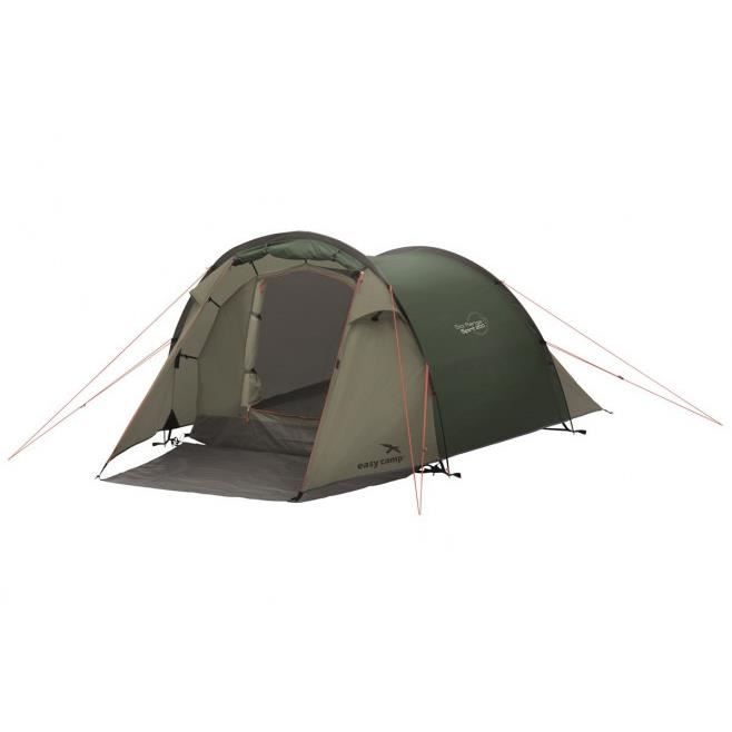 La tente de camping Easy Camp Spirit 200 Vert est une toile de tente en polyester composée de 1 chambre pouvant accueillir 2 person