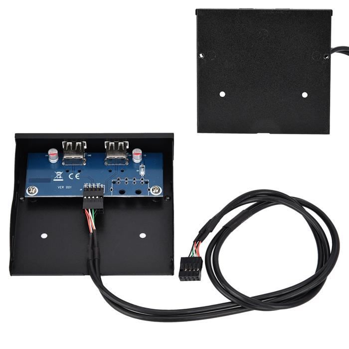 Lecteur De Cartes Interne USB 3.0 - 6 En 1 Pour SD, TF, CF, XD, MS, M2 - Installation Baie 5,25"
