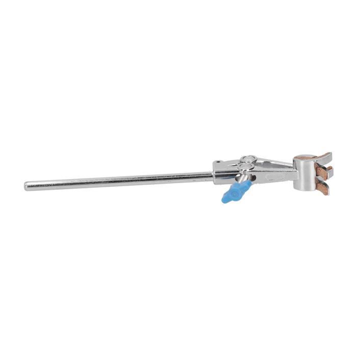 Lot De 2 Supports Pince Laboratoire Réglables – Serrage Croisé 15 Mm Pour Tige 0.6" Bleu/Noir