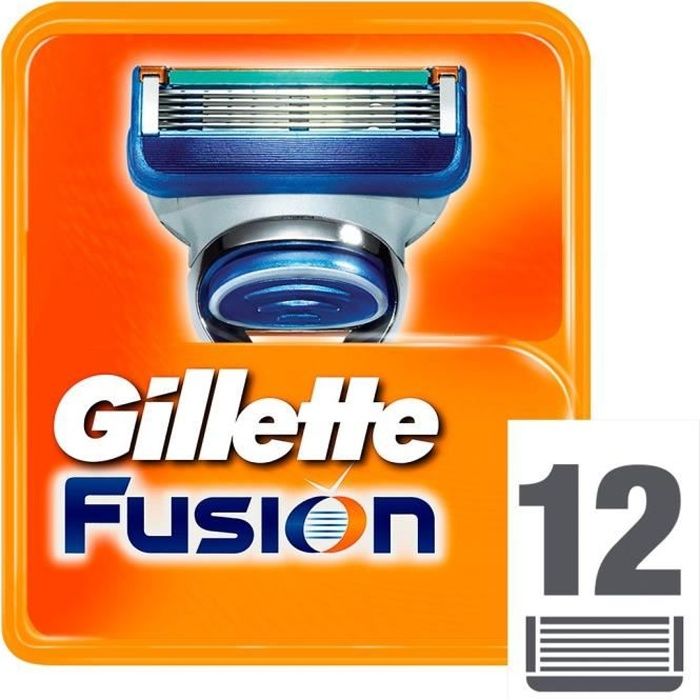 GILLETTE Lames Fusion Manuel (pack de 12)