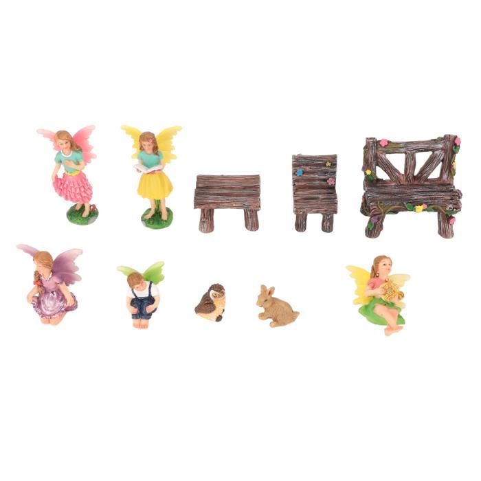 5 Figurines De Fées En Résine - Miniatures Décoratives Pour Jardin, Paysage, Maison, Cadeau Magique
