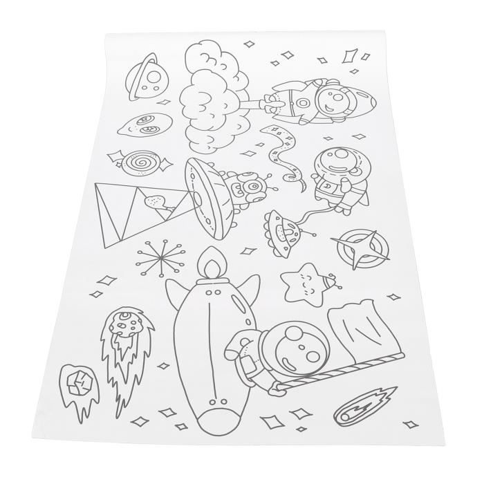 HURRISE Rouleau de coloriage pour enfants Rouleau de papier à colorier  3.3yd Long 0.3in Wide Matériau sûr Mains sur la capacité