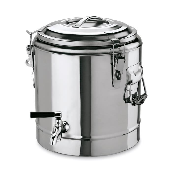 Distributeur Isotherme 8L/10L/12L - Thermos Avec Robinet - Garde Boissons Chaudes Ou Froides - Acier Inox