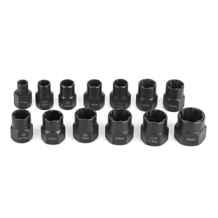 Coffret 10 Extracteurs De Boulons – Douille De Verrouillage Et Dégraissage