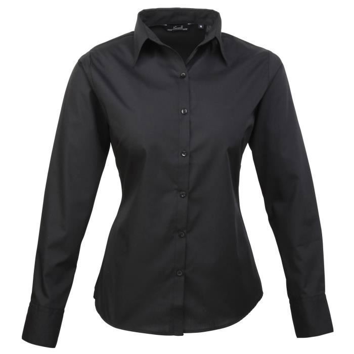Chemise noire longue femme deals