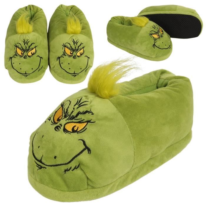 Grinch Chaussons Verts, ISOLANTS, NOËL, Sabots De