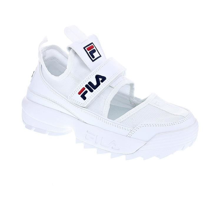 Baskets basses Fila Disruptor Femme Blanc Marque FILA Type de talon Plat Dessus Tige Synthetique Blanc Cdiscount Chaussures