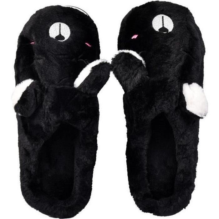 pantoufles pour femme humoristique confort w309 noir w309 noir cdiscount chaussures