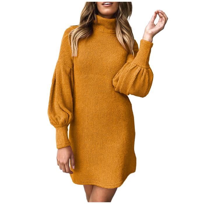Pull Col V Tricoté Femme Wenrine - Manches Longues, Coupe Ample - Hiver, Décontracté - Bordeaux Taille L
