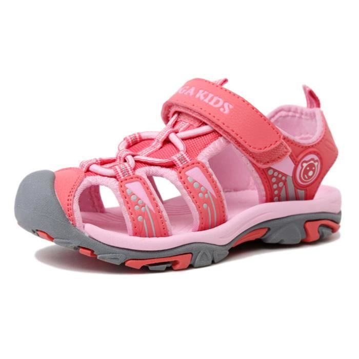 Sandales Enfant Fille Bout Ferm Respirantes TSR Rose Rose
