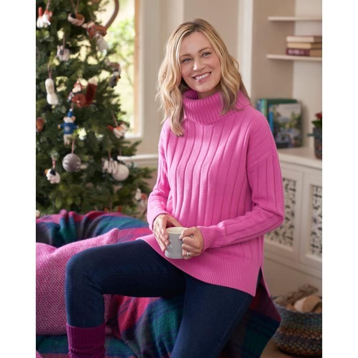 Pull Col Roulé Stretch Violet Le Bourget Femme - 2558017-violet