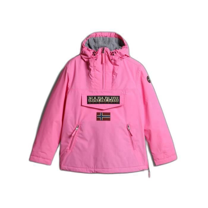 Veste impermeable femme Napapijri Rainforest Pkt 4 pink clash