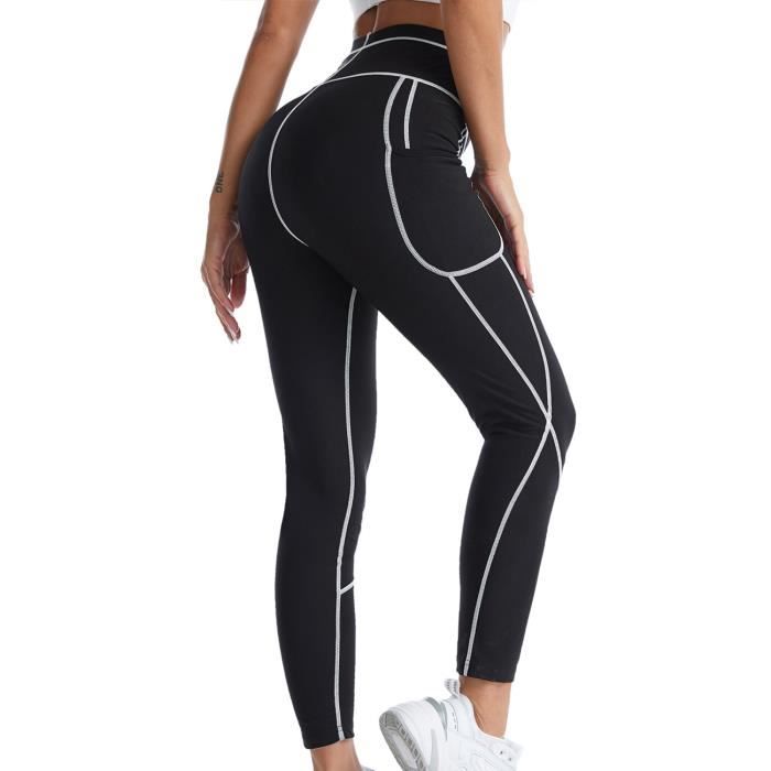 CHUMIAN Gaine Amincissante Ventre Plat Pour Femme Short de Sudation Pant de  Survêtement de Sauna Noir - Cdiscount Sport