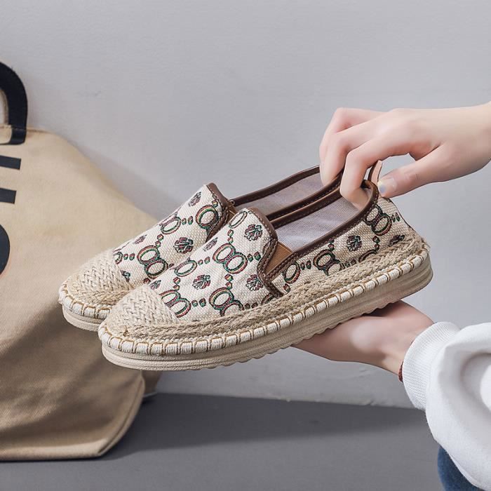 Espadrilles En Toile Cousue Main Pour Hommes Et Femmes - Vert Vert - Chaussures