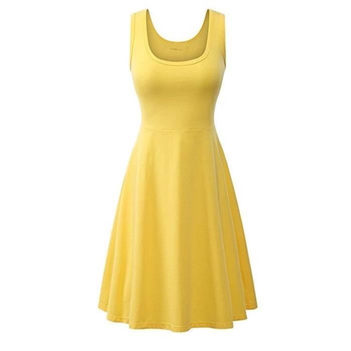 Robe été En Lin Bleu - Taille 36 (S), Style Décontracté, Longueur Genou - Neuf Sans étiquette