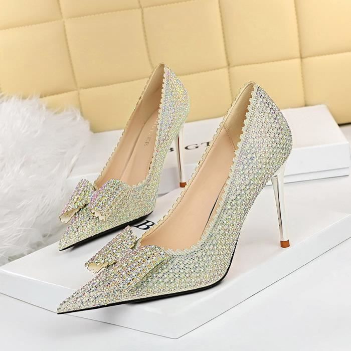 Escarpin Femme Beige Talons Aiguilles Strass Bow Mariage Achat Vente Escarpin Femme Beige Talons Aiguilles Strass Bow Mariage pas cher Cdiscount