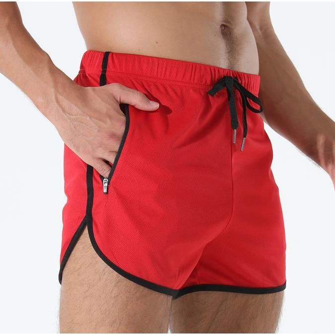 Short de sport rouge deals