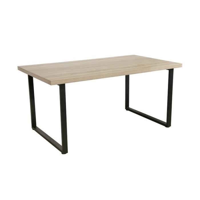 Table David Avec Plateau En Mdf Et Pieds En Acier Noir Design