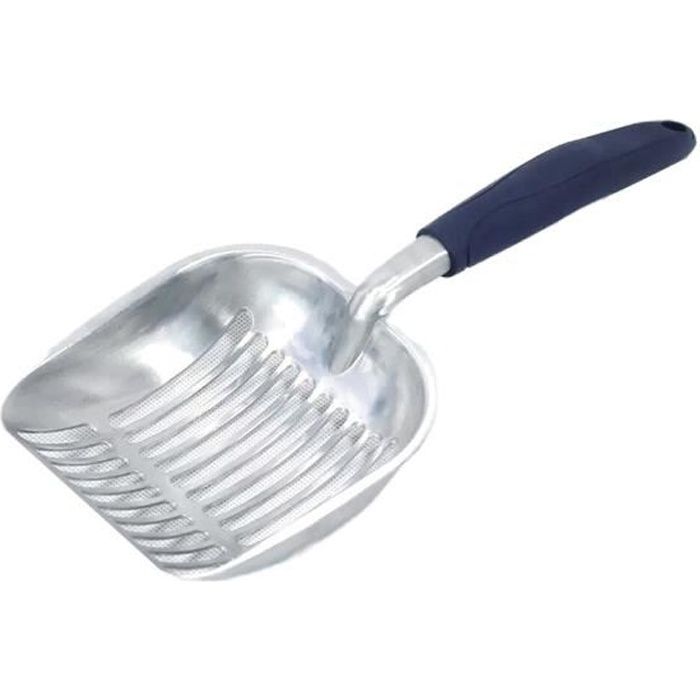 Comparer les prix de Pelle à litière en métal Anti-usure Facile à nettoyer Manche long 35 * 14 * 4.5cm Noir