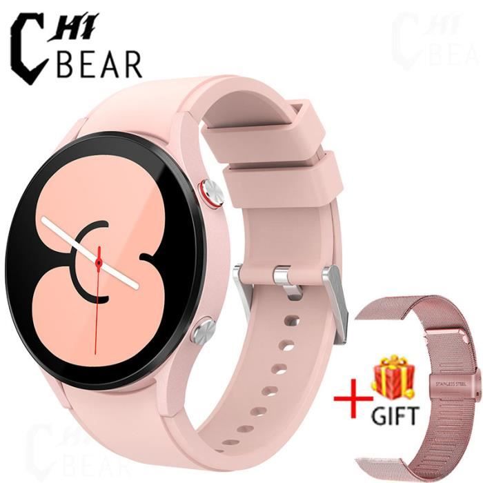 RUMOCOVO Montre connect e pour Samsung Galaxy Watch 4 pour hommes et femmes tanch it IP68 appels Bluetooth Q13 PINK NET