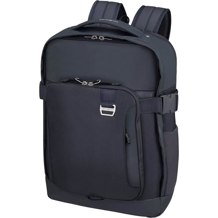 Samsonite Midtown - Sac a dos pour ordinateur portable extensible 15.6 pouces, 45 cm, 32 L, Bleu (Dark Blue)