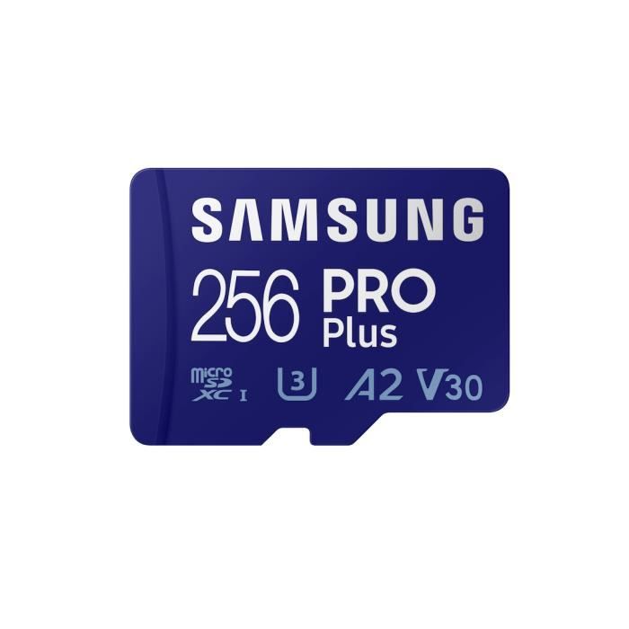 Samsung Pro Plus MB-MD256KA/EU Carte mémoire microSDXC UHS-I U3 160 Mo/s Full HD & 4K UHD avec Adaptateur SD 256 Go