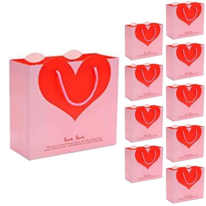 10pcs Rose Clair Pochette Cadeau Sac Mariage Emballage Cadeaux