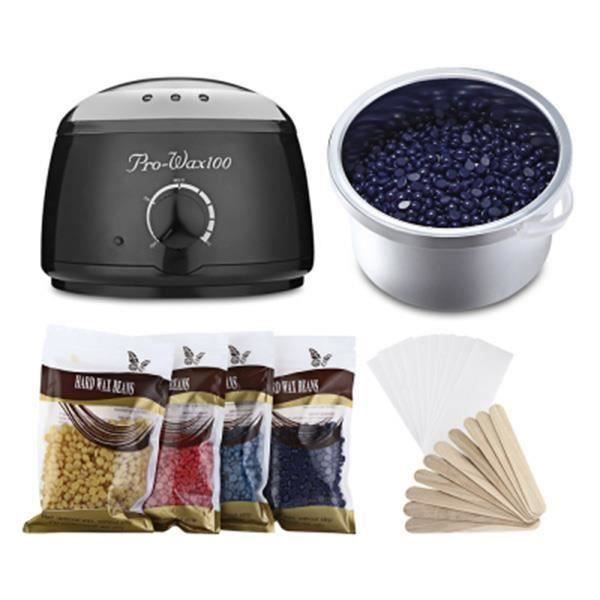 Light-Chauffe-cire Kit Professionnel 500ml Réchauffeur de Cire pour Épilation à la cire 4 paquets de haricots durs 10PcsSpatules de