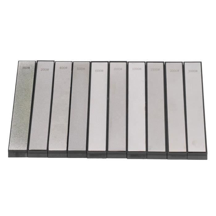 ASHATA Pierres à Aiguiser Rondes En Bois - Set 6 Tailles Grain 3000 Portable