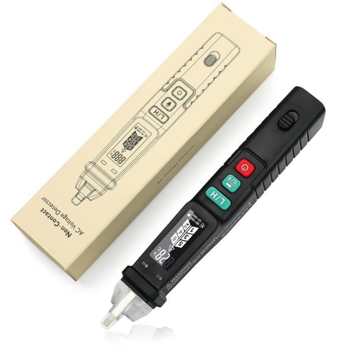 Stylo Testeur De Tension Double Tête Avec LED - Détecteur Électricité Et Tournevis Multifonction