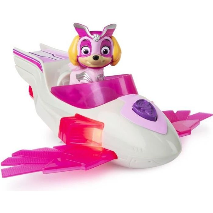 Vehicule + figurine stella mighty pups charged up paw patrol