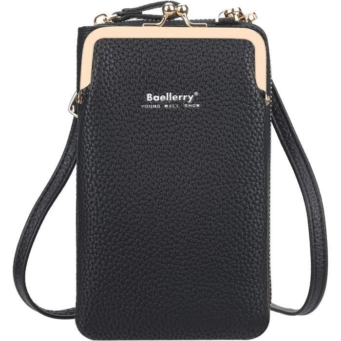 Sac Bandoulière Mini Femme - Pochette Téléphone Portable - Bleu Et Noir - Neuf Avec étiquettes