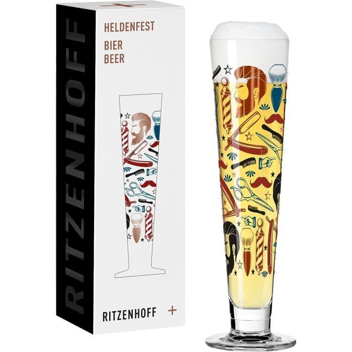 Verre à Bière RITZENHOFF 330 Ml – Série Heldenfest – Motif Rond Coloré N°15 – Fait En Allemagne