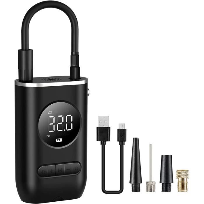 Gonfleur Pneu Voiture Portatif 150 PSI - Arrêt Automatique, écran LED, Power Bank - Pour Voiture, Vélo, Ballon - Rechargeable, Compact - Pompe à Air Rapide