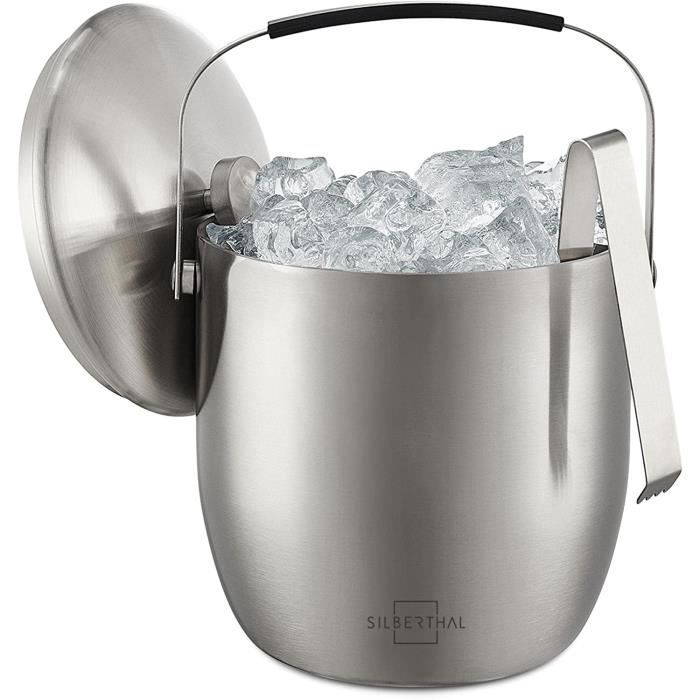 Seau A Glace Isotherme SILBERTHAL Seau à Glace 3L Isotherme Avec Couvercle Et Pince - Bac À Glacons Acier Inox - Capacité 1,2kg Glaçons - Isolation Double Paroi Seau A Glace Grande Capacité Seau A Glace Isotherme SILBERTHAL Seau à Glace 3L Isotherme Avec Couvercle Et Pince - Bac À Glacons Acier Inox - Capacité 1,2kg Glaçons - Isolation Double Paroi Seau A Glace Grande Capacité
