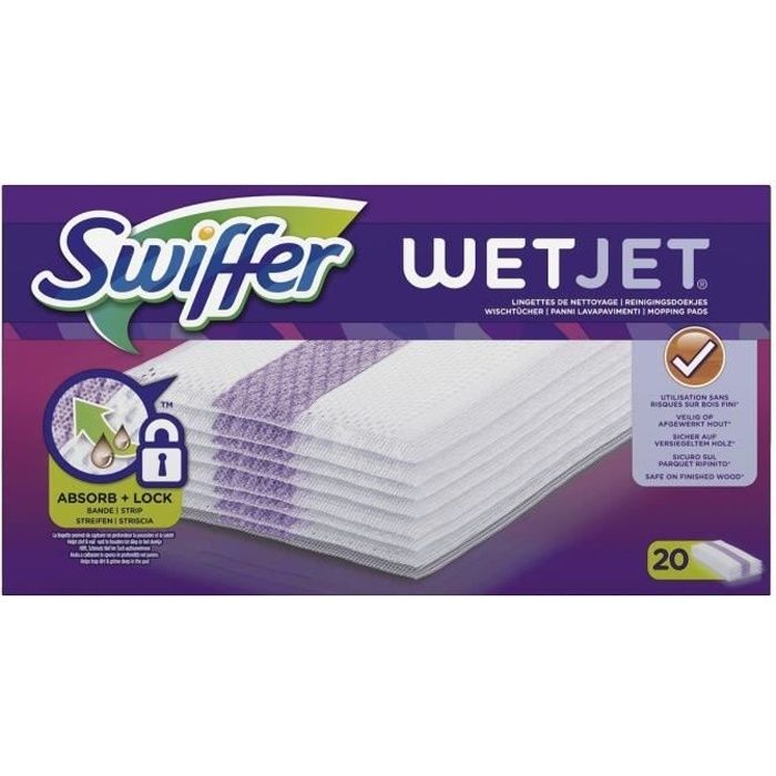 Swiffer 20 Recharges De Lingettes Wetjet Pour Balai Spray Achat Vente Lingette Nettoyante 20 Recharges Lingettes Wetjet Cdiscount